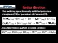 Redox Titration Concepts and Calculations
