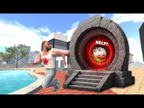 Franklin Found Magical Portal in Indian Bike Driving 3D
