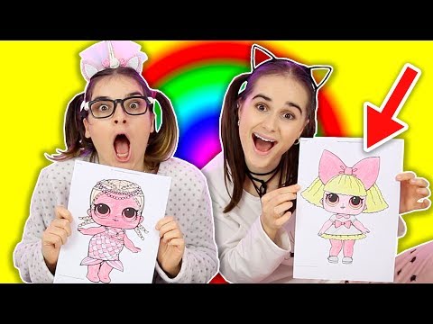 DESAFIO COLORINDO LOL COM 3 CORES!!🤓🖍(Marina e Deuzuite) - 3 Marker Challenge!!!