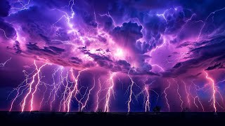 Heavy Thunderstorm at Night | Defeat All Sleep Problems to Sleep Instantly | Relaxing Rain & Thunder