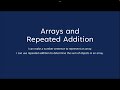 Exploring Arrays and Repeated Addition Concepts