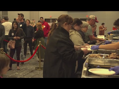 YouTube video thumbnail: Northwest Arkansas' Rainbow Thanksgiving Unites Over 400 in Festive Inclusivity