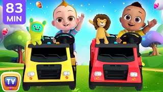 Wheels on the Bus : 83 Minutes of Playtime & Family Adventures | ChuChuTV Nursery Rhymes for Infants