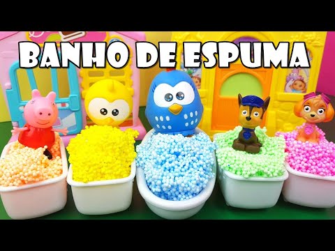 Dia De Banho De Espuma Relaxante Com Patrulha Canina e Galinha Pintadinha