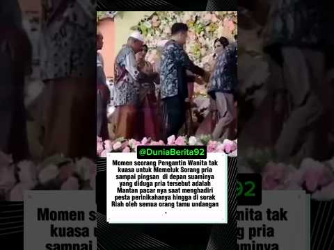 pengantin wanita peluk seorang pemuda ..mungkin nggk berjodoh mbak🥺😥#viralvideo#trending#wedding#fyp