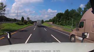 NJ turnpike cop pulling over SUV