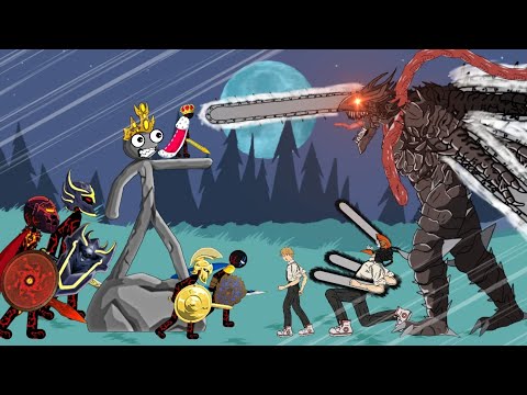 Stick war legacy vs chainsaw man animation