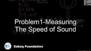 Problem 1-Measuring The Speed of Sound