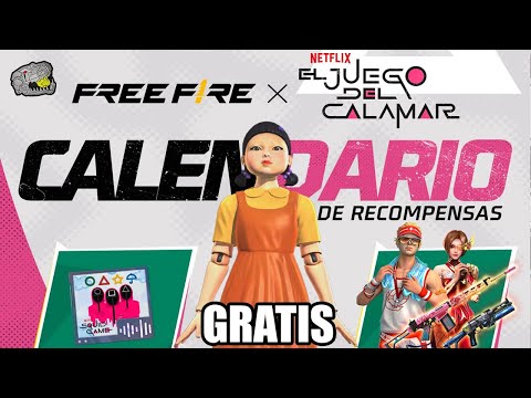 🔥 Consigue GRATIS todo lo del Nuevo Calendario de *EL JUEGO DEL CALAMAR* en FREE FIRE 🔥