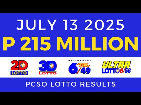 Lotto Result Today 9pm July 13 2025 PCSO