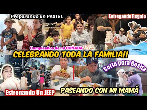 Al fin TODA LA FAMILIA REUNIDA❤️|ENTREGA DE REGALOS🎁|DÍA con mi MAMA| ESTRENAMOS UN JEEP😛| Spa para🐶