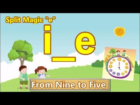 Split Vowel Magic "e" | i_e | Reader: From Nine to Five | Go Phonics 2C Unit 18 - YouTube