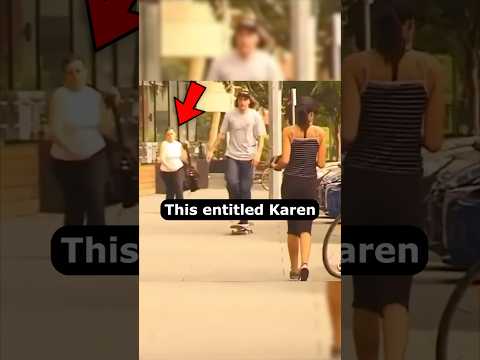 Entitled Karen Chases After Skateboarder