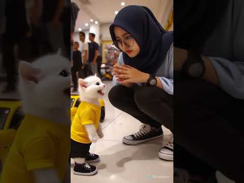 KUCING KECIL LUCU PENGEN MOBIL MOBILAN #kucingkecillucu #animasi #ai #feedshorts