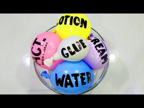Making Satisfying Shaving Cream Fluffy Slime with Balloons!