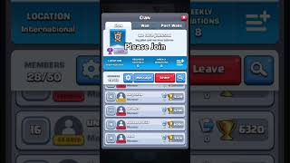 Please Join this clan it will help #clashroyale #supercell #gaming #mobilegaming #games #strategy