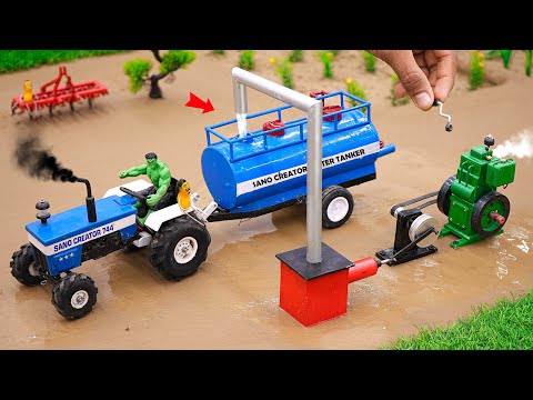 diy tractor mini water tanker science project @sanocreator