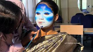 Navratri special  face painting easy step by step