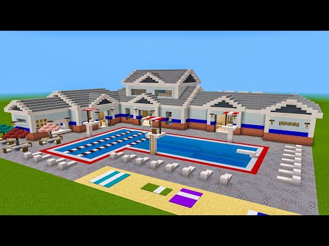 Minecraft: How to Build a Public Swimming Pool | PART 3 (Interior)