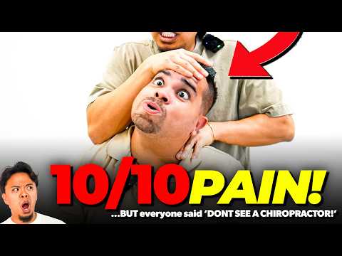 **INSANE NECK CRACK** Heals ‘20 YEAR HEADACHE!’ 😱😭 | Asmr Chiropractor Back Pain Vlog | Dr Tubio