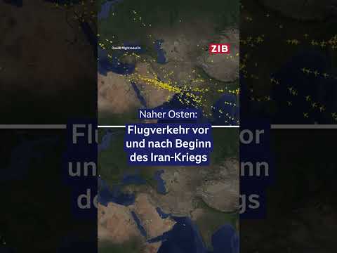 Naher Osten: Flugverkehr vor und nach Beginn des Iran-Kriegs