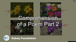 Comprehension of a Poem Part 2