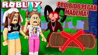 SOBREVIVENDO SEM PEGAR MADEIRA NO 99 NOITES! - Roblox [🦉] 99 noites na floresta 🔦