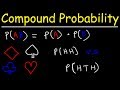 Calculating Compound Probability with Coins and Cards