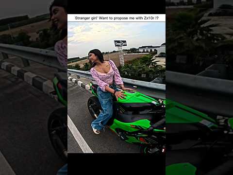 Cute Strangers Girls Purpose me With Zx10r super bike#shorts#zx10r#cutegirls