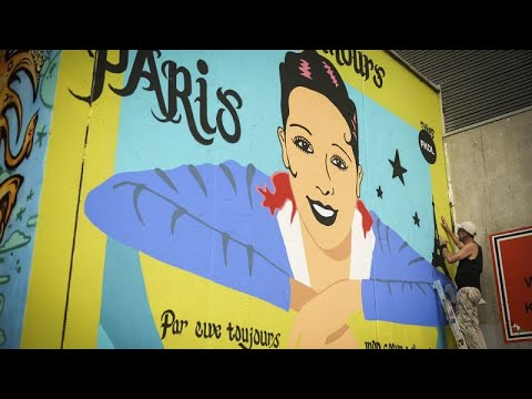 YouTube video thumbnail: Paris Pays Homage to Entertainer and Civil Rights Activist Josephine Baker With Vibrant new Mural