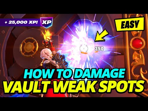 How to EASILY Damage Vault Weakspots while opening a Vault - Fortnite Quest