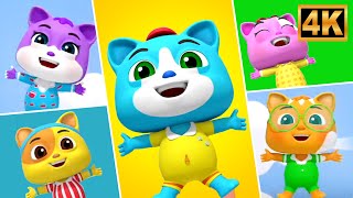 Five Little Kittens Jumping on the Bed, Fun Nursery Rhyme for Kids