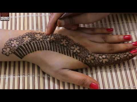 Unique Floral Mehndi Designs For Hands | Upper Side Hand Easy henna Mehndi Design