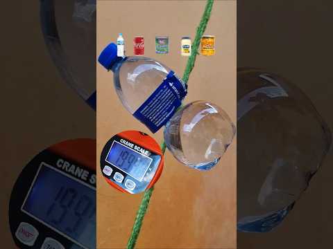 Nó de corda vs objetos #satisfatorio #agua #cocacola #corda #kg #vs #maionese #milho #resistencia