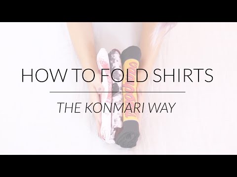 How to Fold Shirts & Tank Tops | KonMari Method by Marie Kondo