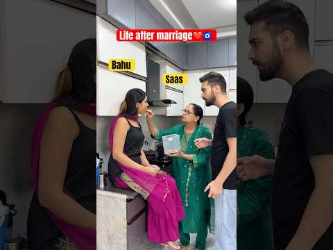 Life after marriage❤️ #youtubeshorts #shorts #ytshorts #couple #saasbahu #simrit