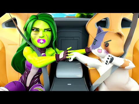 BABY SHE-HULK VS KIT - SIBLING RIVALRY.... ( Fortnite Short )