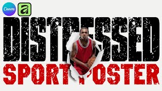 Create Distressed Text Sports Graphics in Canva & Affinity