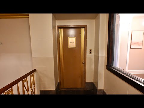 Park Ridge, IL: Steps and Historic 1928 OTIS Traction Elevator at the Pickwick Theater Building