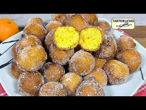 🍊 BUÑUELOS de MANDARINA ENTERA 🍊 DULCE de PUEBLO SIN Horno, RÁPIDOS y Muy Fáciles ❗