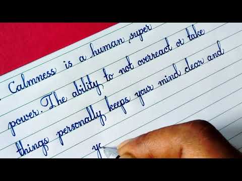Best handwriting in English calligraphy | good cursive writing #cursive #writing #calligraphy