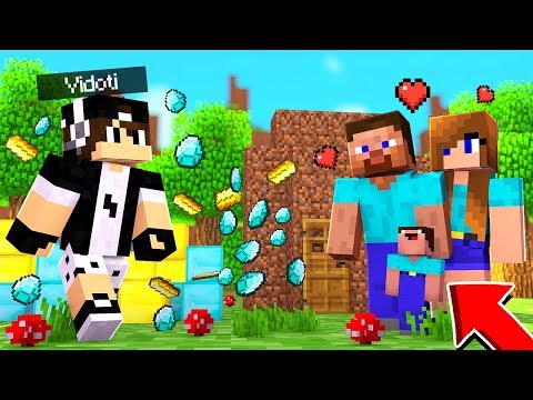 DEI UMA CASA E MUITO DINHEIRO PARA A FAMILIA POBRE NO MINECRAFT