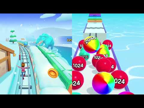 Subway Princess Runner vs Ball Run 2048 | All Level Gameplay Android,iOS - NEW UPDATE FULL