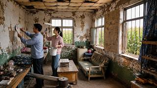 Single woman gives grandpa's old house a cleanup and makeover