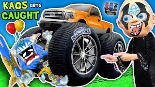VILLAIN RUNS OVER TOY w/ CAR + Boiling Toys & More 💀 Kaos Gets Caught!! SKYLANDERS IMAGINATORS Skit