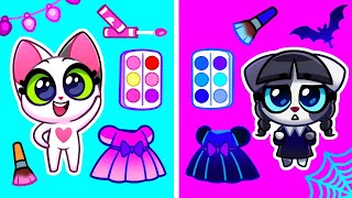 My Magic Doll Came to Life! 🖤 Pink vs Black Challenge 🩷 Lost Color Song for Kids