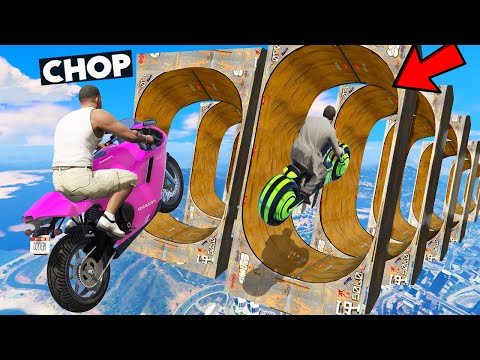 GTA 5 CHOP AND FROSTY WENT FAIL THE IMPOSSIBLE GLIDE