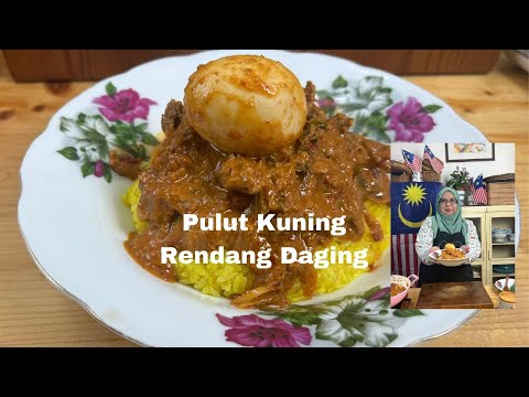 Pulut Kuning Rendang Daging Bersama Telur Rebus. Menyingkap Kenangan Dulu.