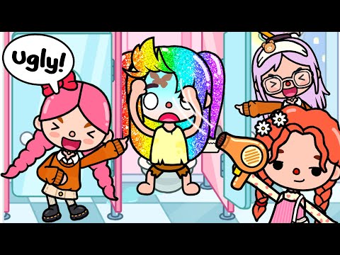 I Always Hide My Ugly Face With My Hair | Toca Life Story | Toca Boca