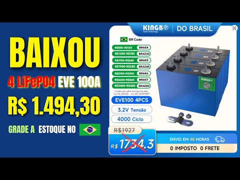 😱 BATERIAS KINGBO ficou mais BARATO ainda com o CÓDIGO PROMOCIONAL